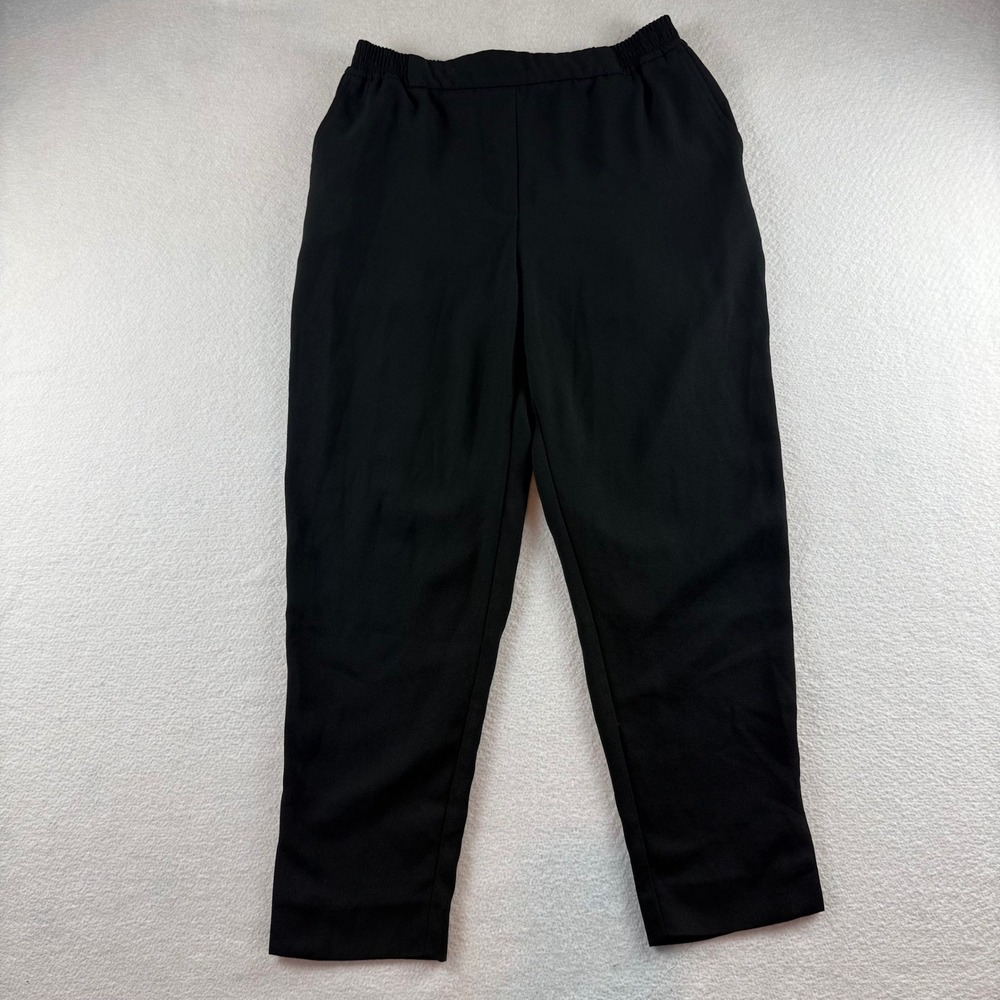 Anthropologie Essential Pull-On Trousers Womens Small Black Tapered Ankle Pants